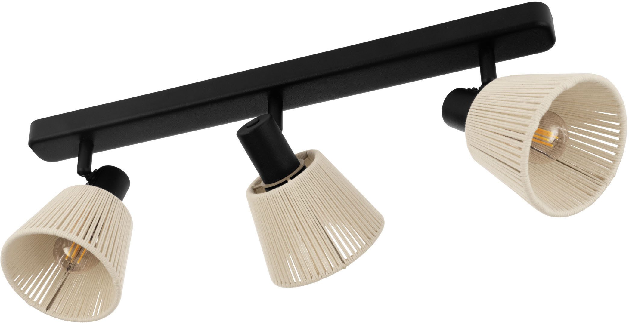 EGLO Deckenspot SEAGARD Spotlampe - Stahl - E14 - 3X40W - IP20, ohne Leuchtmittel, Deckenlampe, Deckenstrahler, Прожектори, L52 x B11,5 x H13,5 cm