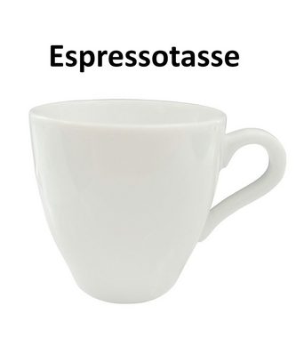 Provance Espressotasse 6 x Espressotasse Espresso 100 ml Keramik, Keramik