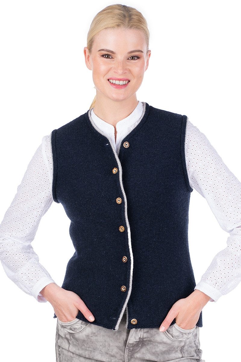 Berwin & Wolff Trachtenweste Strickweste Damen - Hilda - marineblau günstig online kaufen