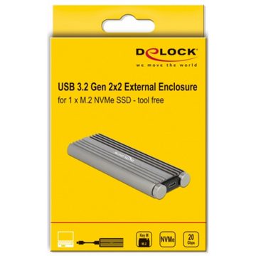 Delock Externes Gehäuse M.2 PCIe mit USB 3.2 Gen 2x2 USB-C Mainboard