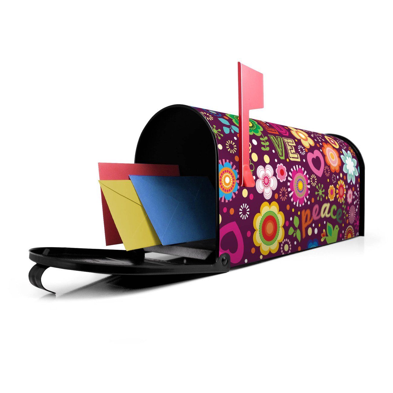 Peace Mississippi Briefkasten Mailbox Amerikanischer cm aus original x 51 x USA), (Amerikanischer 22 Love Briefkasten, banjado 17 and schwarz