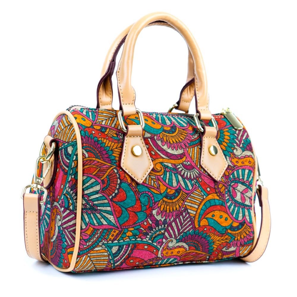 Goodman Design Schultertasche Umhängetasche aus Kork – Nachhaltig,farbenfroh, einzigartig, Hergestellt aus nachhaltigem Naturkork und PU-Leder