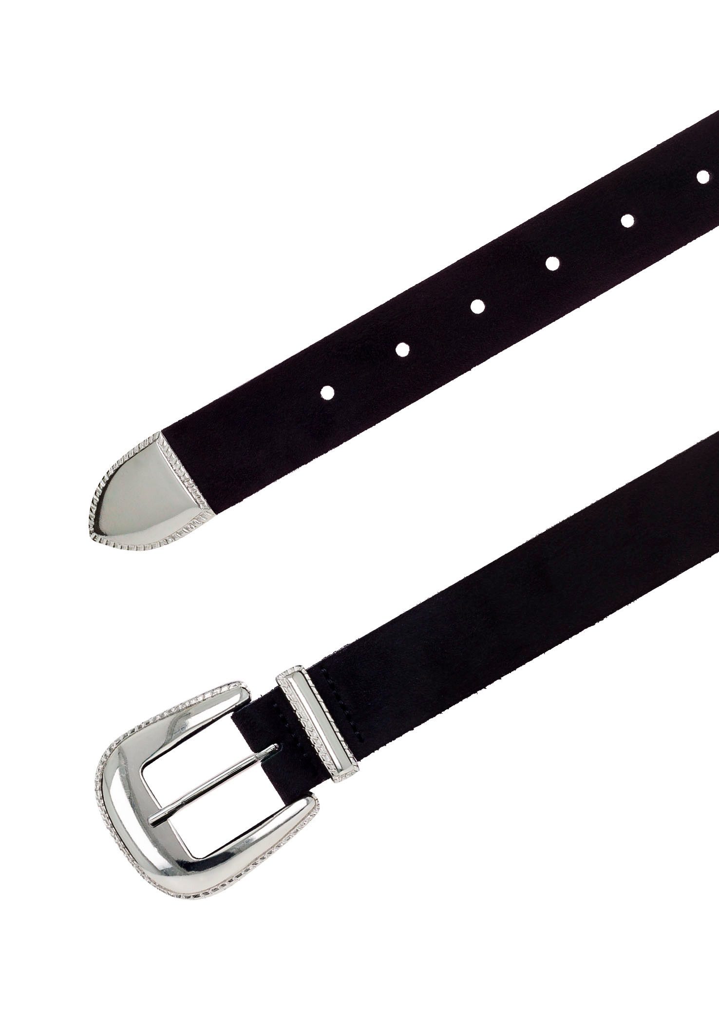 Tamaris Ledergürtel im Western-Style mit glänzender Schließe und Spitze günstig online kaufen