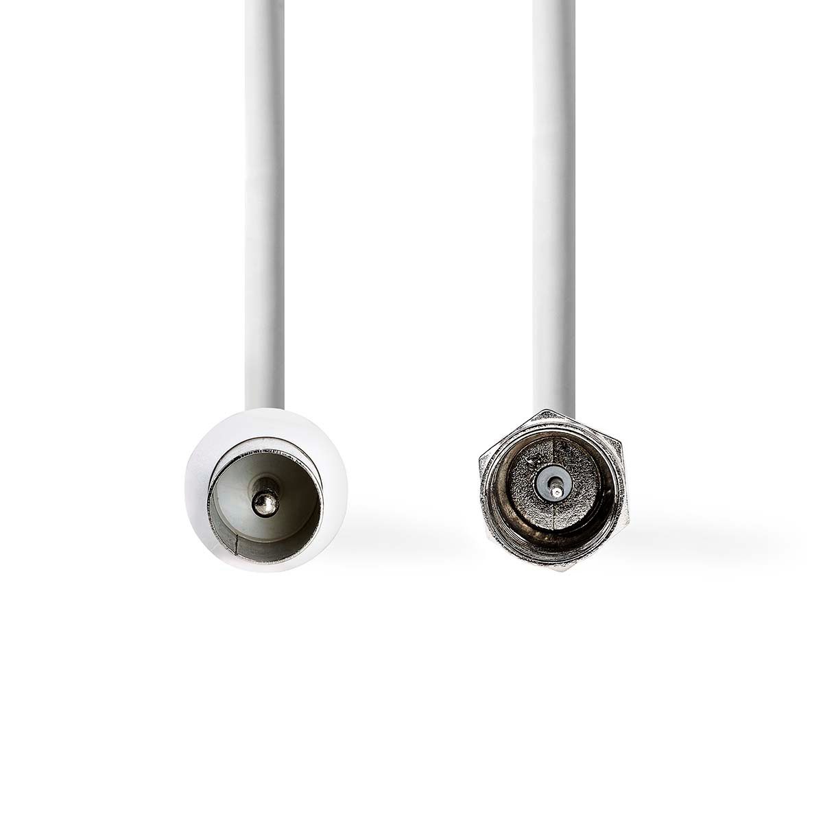 Nedis CSGP41800WT50 SAT-Kabel, Satelliten- und Antennenkabel, Satelliten- und Antennenkabel, F-Stecker, IEC Stecker, für störungsfreie TV-/Radioempfangsqualität