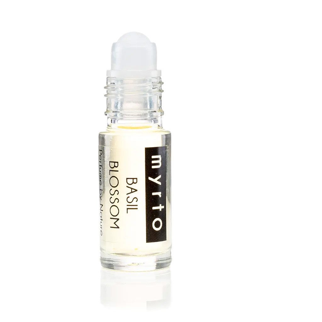 myrto Naturkosmetik Eau de Parfum Bio Natur Parfum - BASIL BLOSSOM, Bestbewertung Codecheck: 100% Grüner Ring