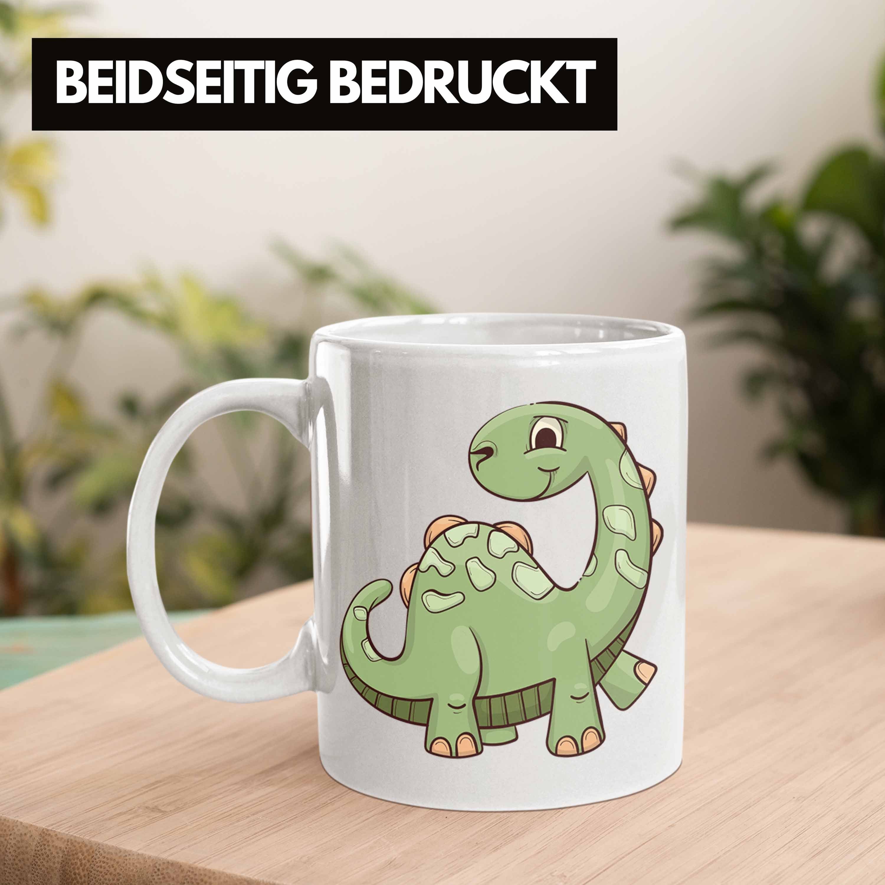 Lustig - Dinosaurier Geschenke Trendation Jungs Weiss Tasse Coole Geschenkidee Tasse Trendation für Jungen Dinofans