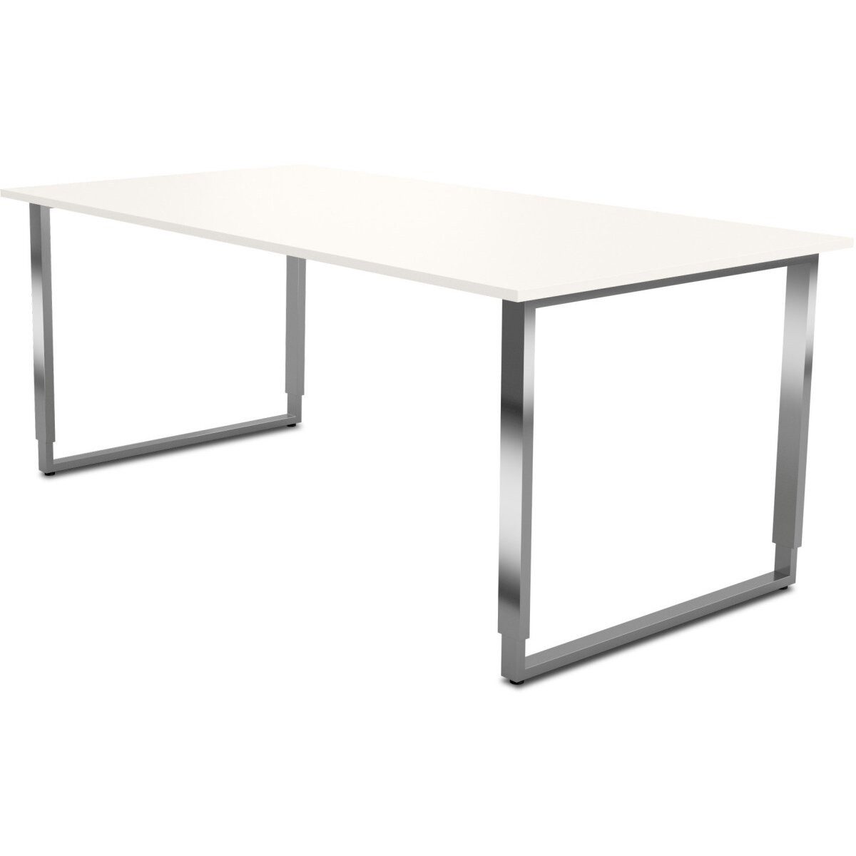 KERKMANN Schreibtisch Schreibtisch Aveto Bügelgestell 180x80x68-82cm höhenverstellbar weiß