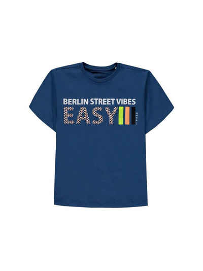 Esprit T-Shirt Baumwoll-T-Shirt mit positivem Print auf der Brust (1-tlg)