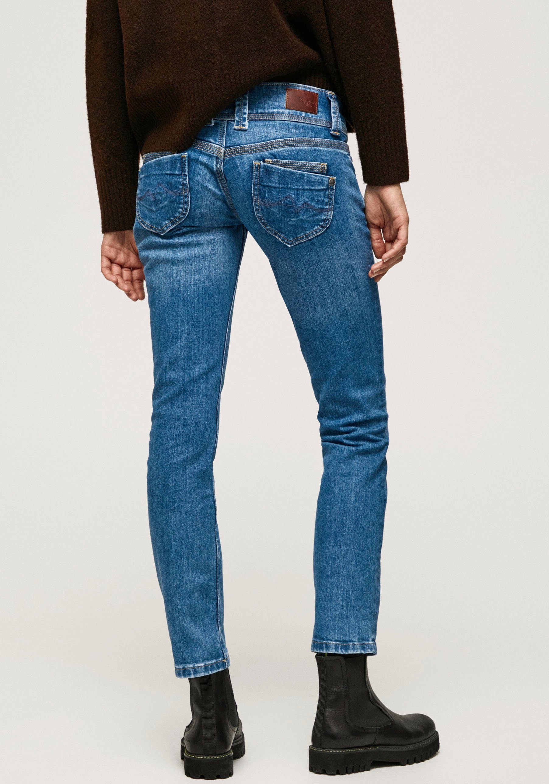 Pepe Jeans Regular-fit-Jeans VENUS blue Badge mit light