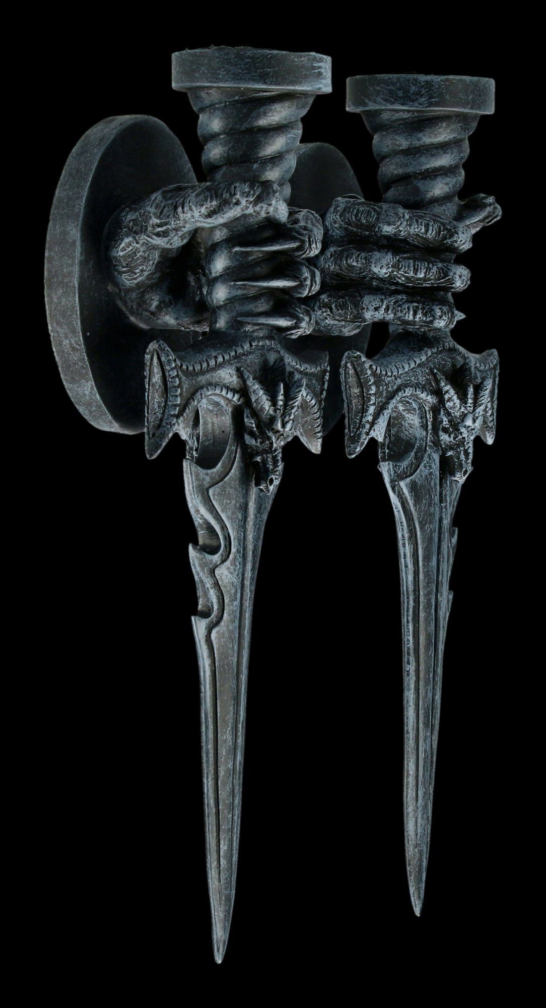 Figuren Shop GmbH Teelichthalter Wand-Teelichthalter 2er Set - Drachenklaue günstig online kaufen