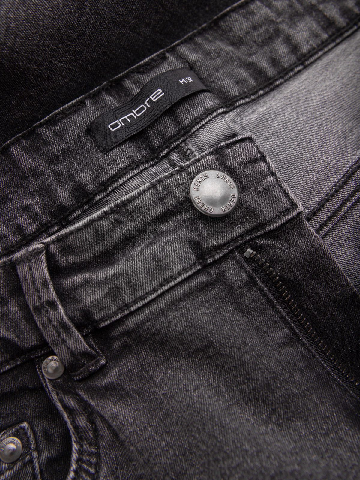 OMBRE Destroyed-Jeans Herren- Jeanshose TAPER FIT mit geriebenen Nähten