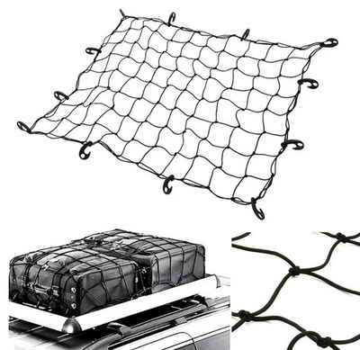 BAYLI Trennnetz 80 x 120 cm universaler Auto Netz Kofferraumnetz, Gepäcknetz mit 12