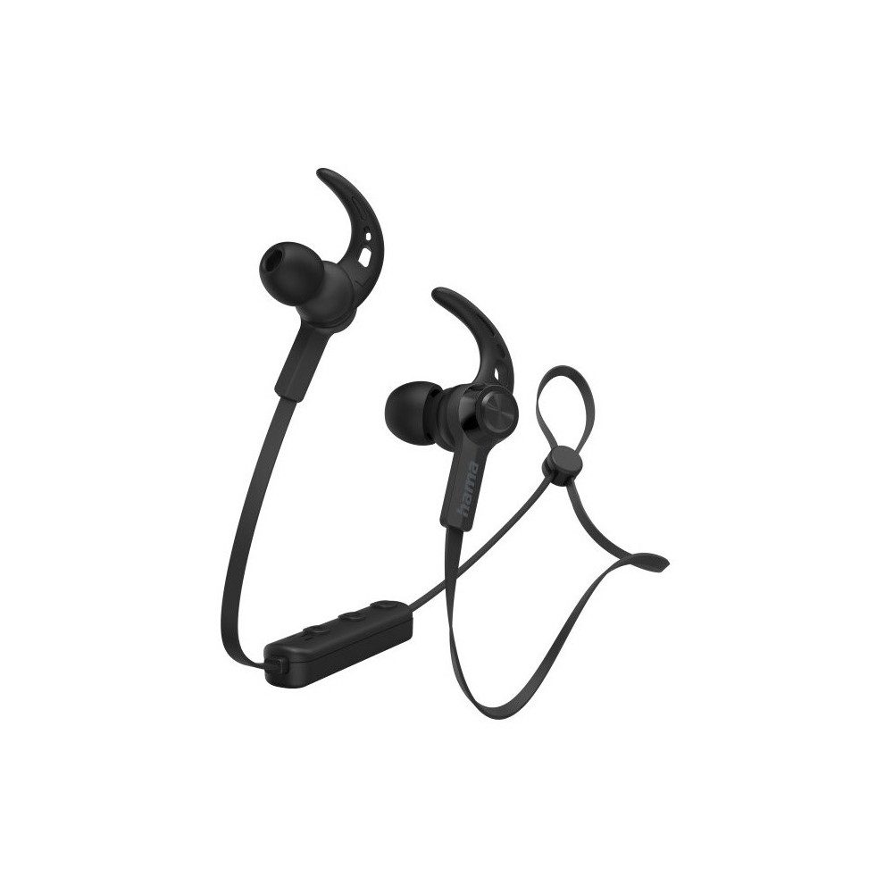 Hama Hama Freedom Run Bluetooth-Kopfhörer schwarz In-Ear-Kopfhörer (Vielseitige Funktionen für optimale Nutzung, Ja, unterstützt Sprachbefehle, 802.11ac, 802.11n, Ethernet, Wasserfest und stoßfest)