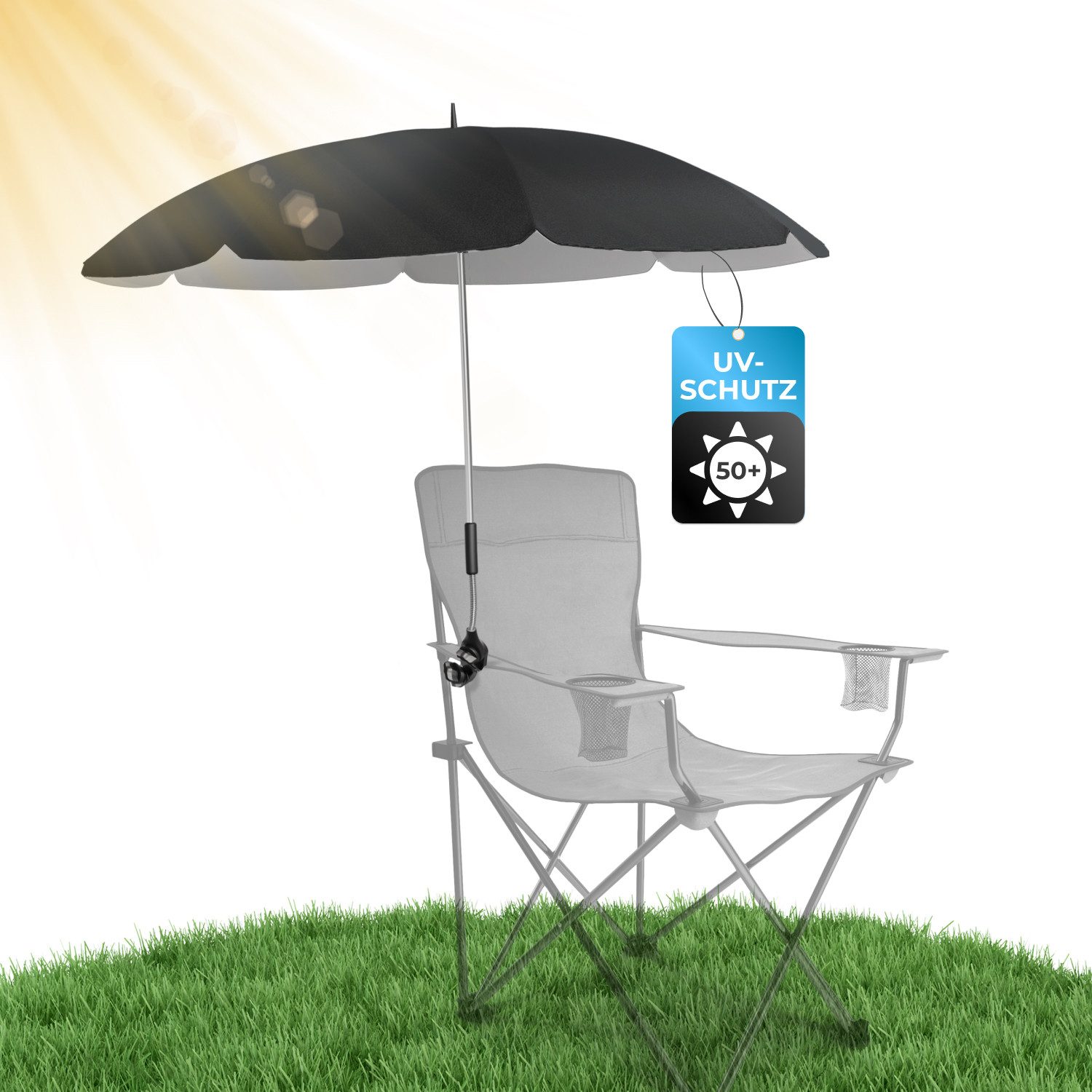 Styngard Sonnenschirm Stuhl Sonnenschirm für Liegestuhl mit UV Schutz