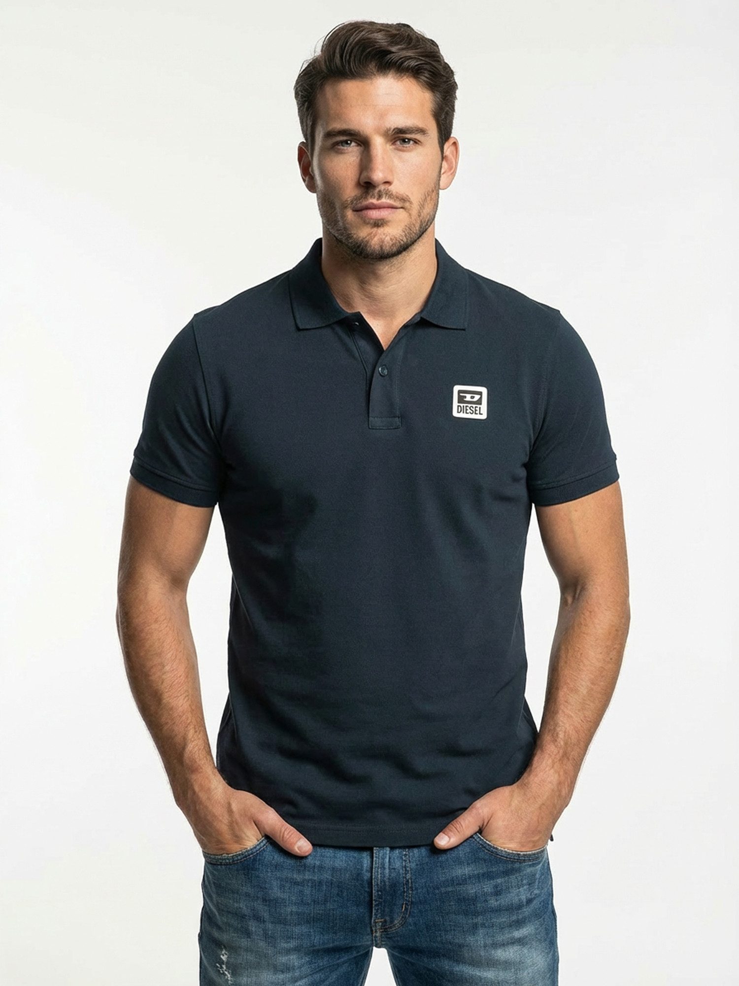 Diesel Poloshirt Slim Fit - Stretch Baumwolle Pique - T-SMITH 250104 günstig online kaufen