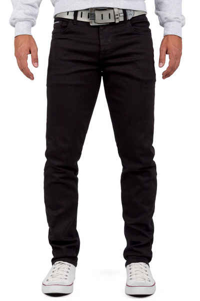 Cipo & Baxx Slim-fit-Jeans Casual Hose BA-CD533 Schwarz W33/L30 (1-tlg) mit lässiger Stonewashed Waschung