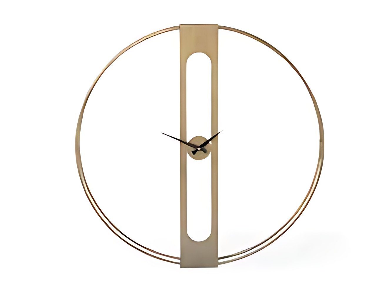 Xlmoebel Wanduhr Elegante Wanduhr von XLMOEBEL in Beige mit analoger Anzeige
