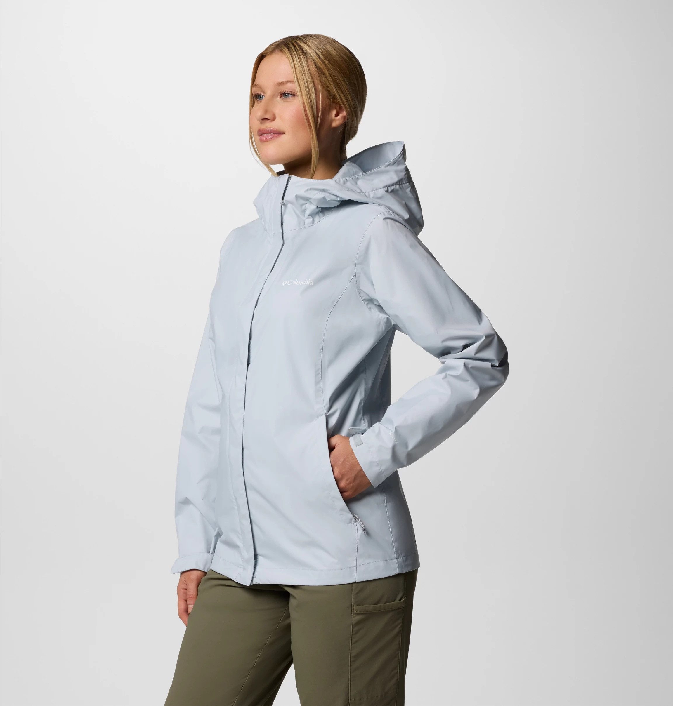 Columbia Regenjacke Arcadia II Jacket wasserdicht, winddicht, mit Reißverschluss, aus Nylon und Polyester – Bild 4 von 5