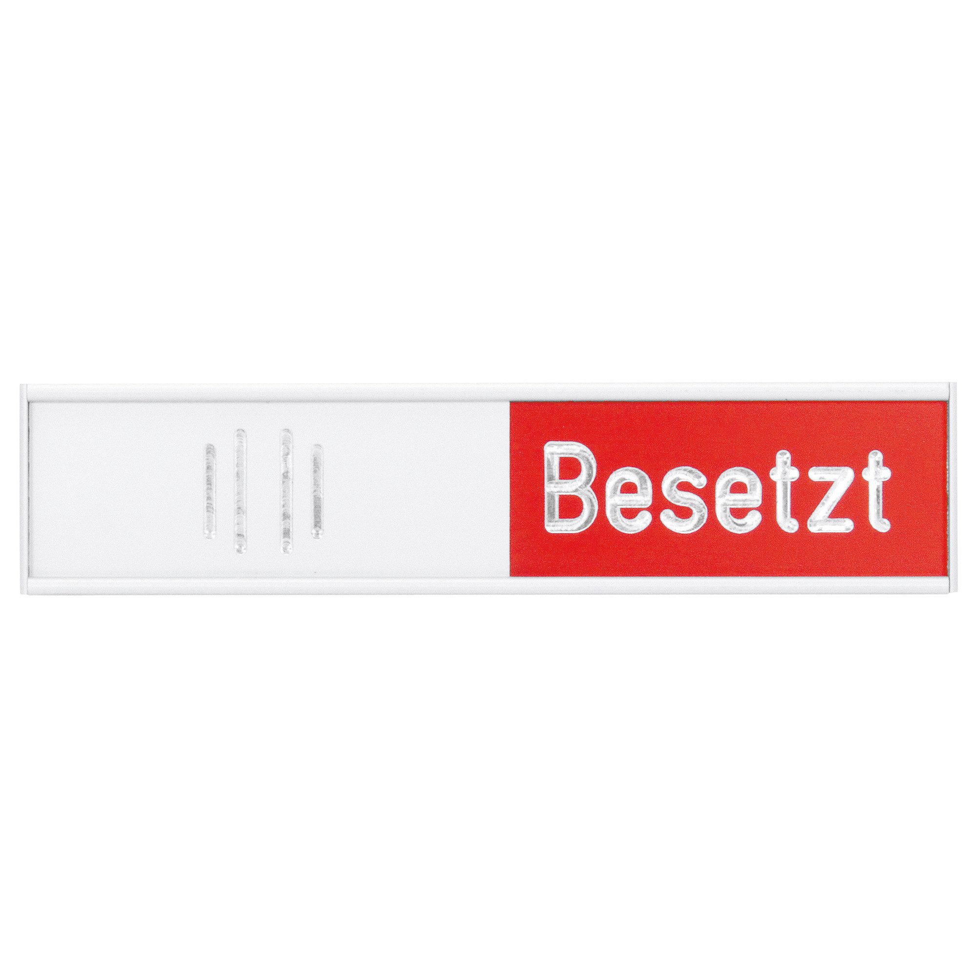 FRANKEN Hinweisschild FRANKEN Frei-Besetz-Anzeige deutsch 102x27,4mm selbstkl Nr. BS0117