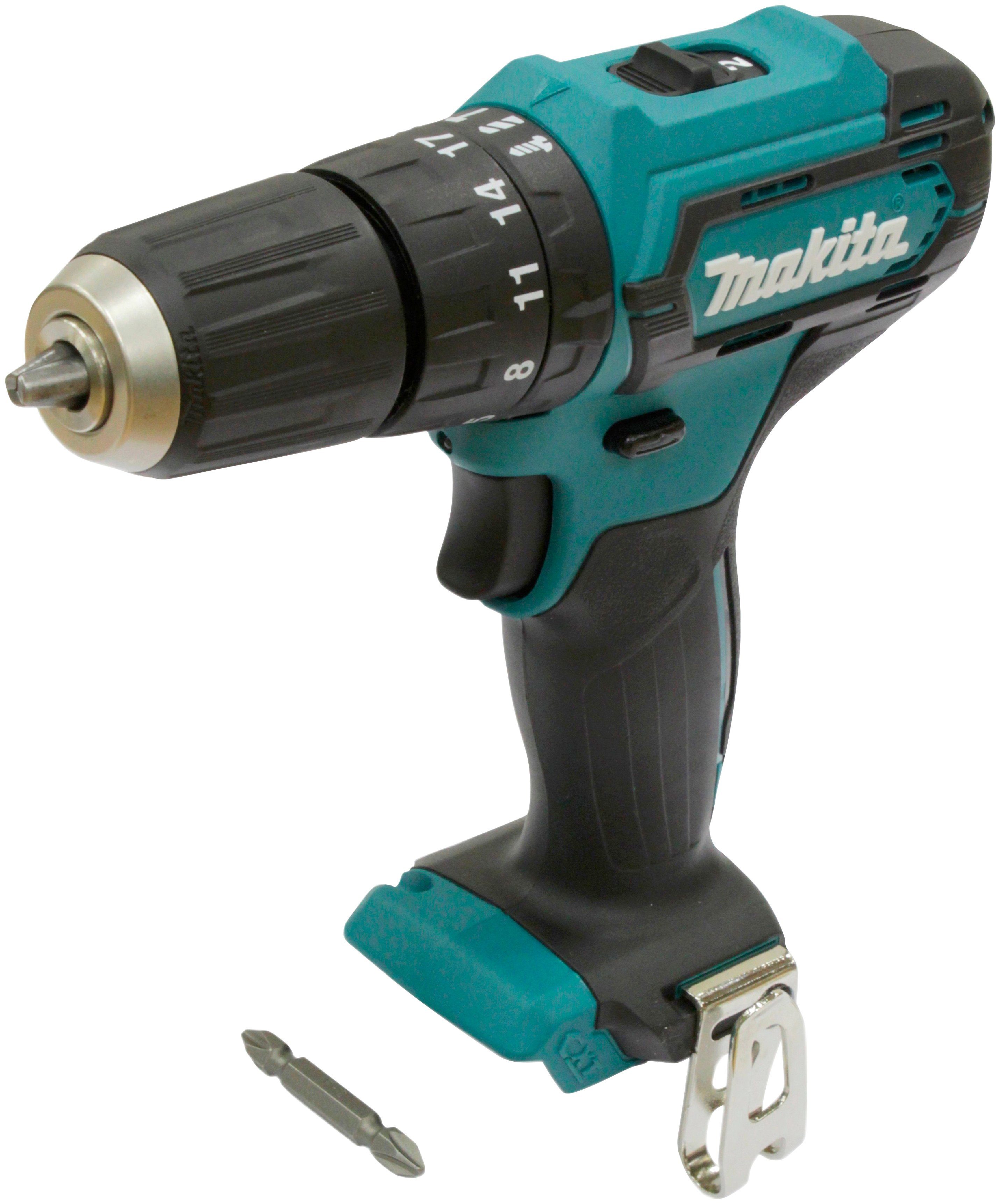 Makita Akku-Schlagbohrschrauber Ladegerät Akku ohne max. HP333DZ, 1700 U/min, und