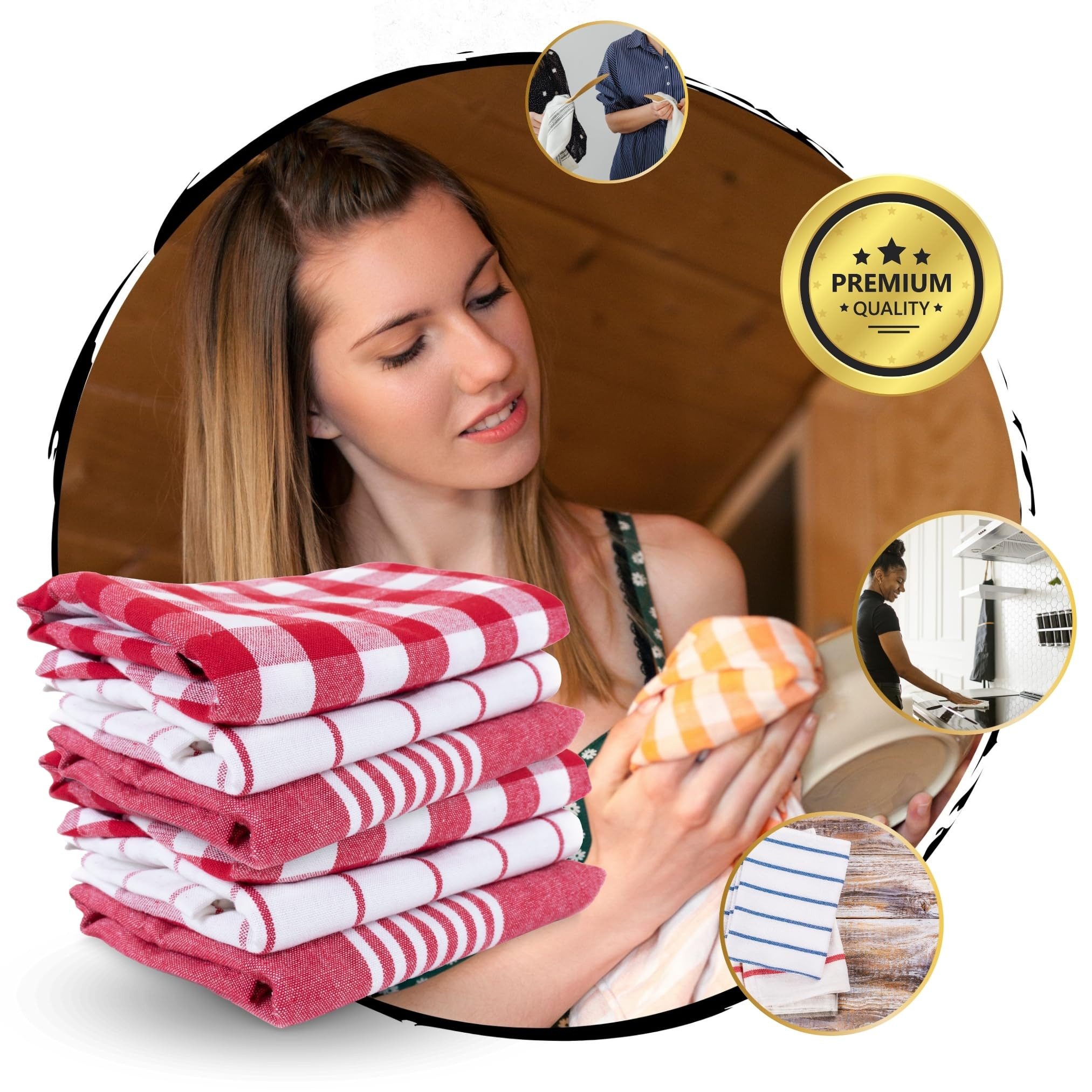 Geschirrtuch 50x Geschirrtücher Baumwolle Spültuch Küchentücher Küchentuch SEt