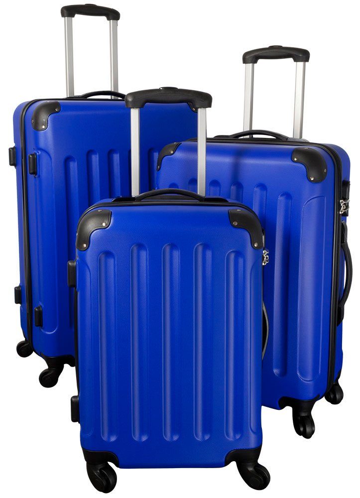 MONOPOL® Trolleyset 3-tlg. - 4 Doppelrollen - anthrazit, silber, blau oder rot