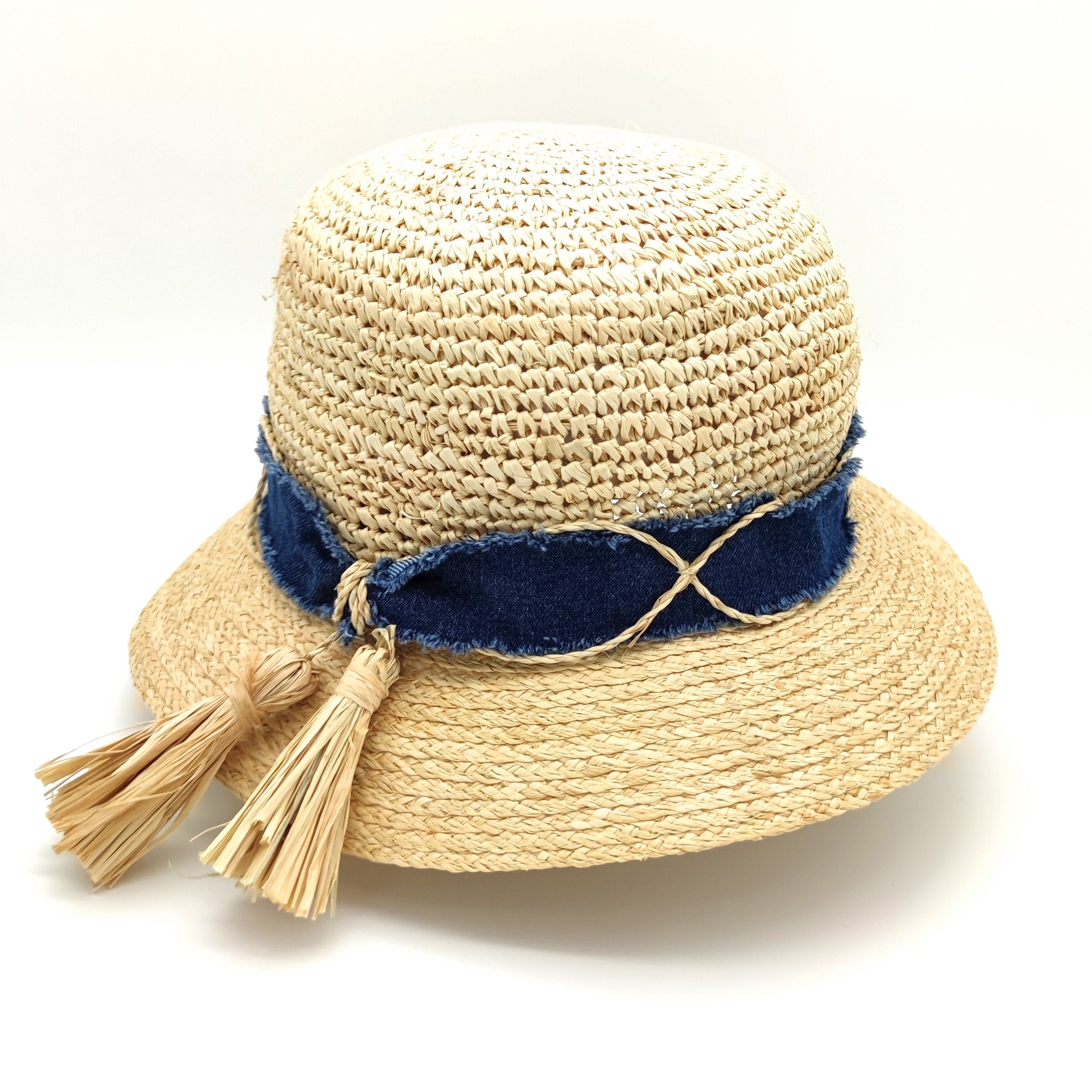 Loevenich Strohhut Strohhut natural-denim
