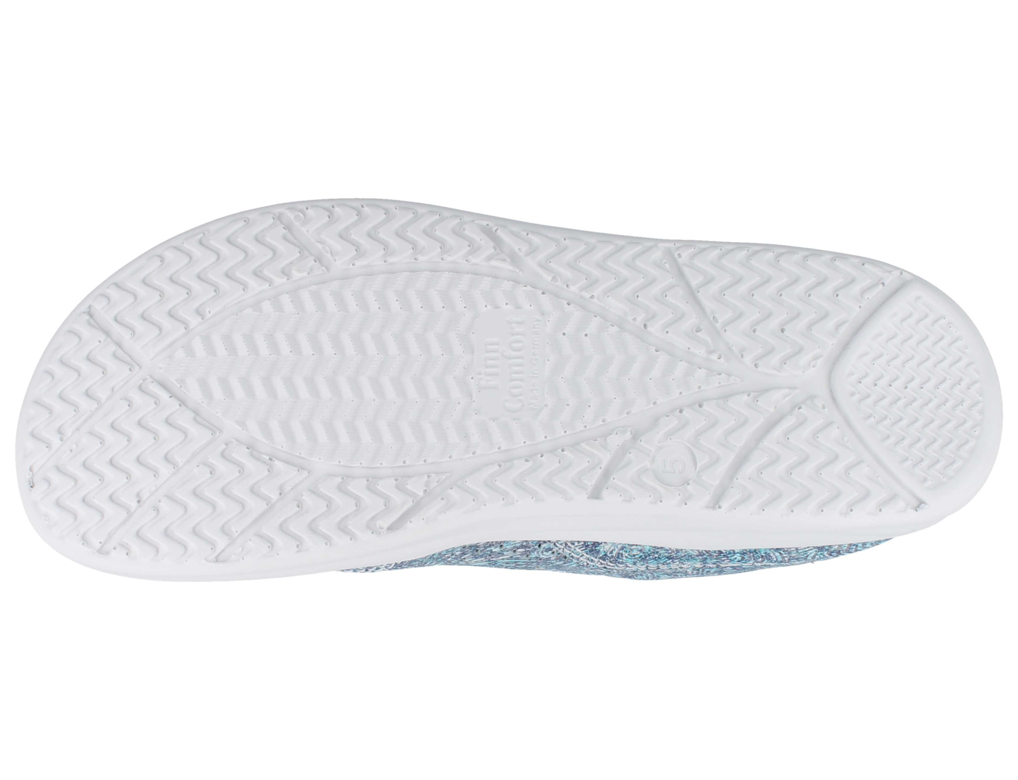 Finn Comfort FINN COMFORT FINNAMIC Oze Damen Halbschuhe blau silber geprägtes Schnürschuh