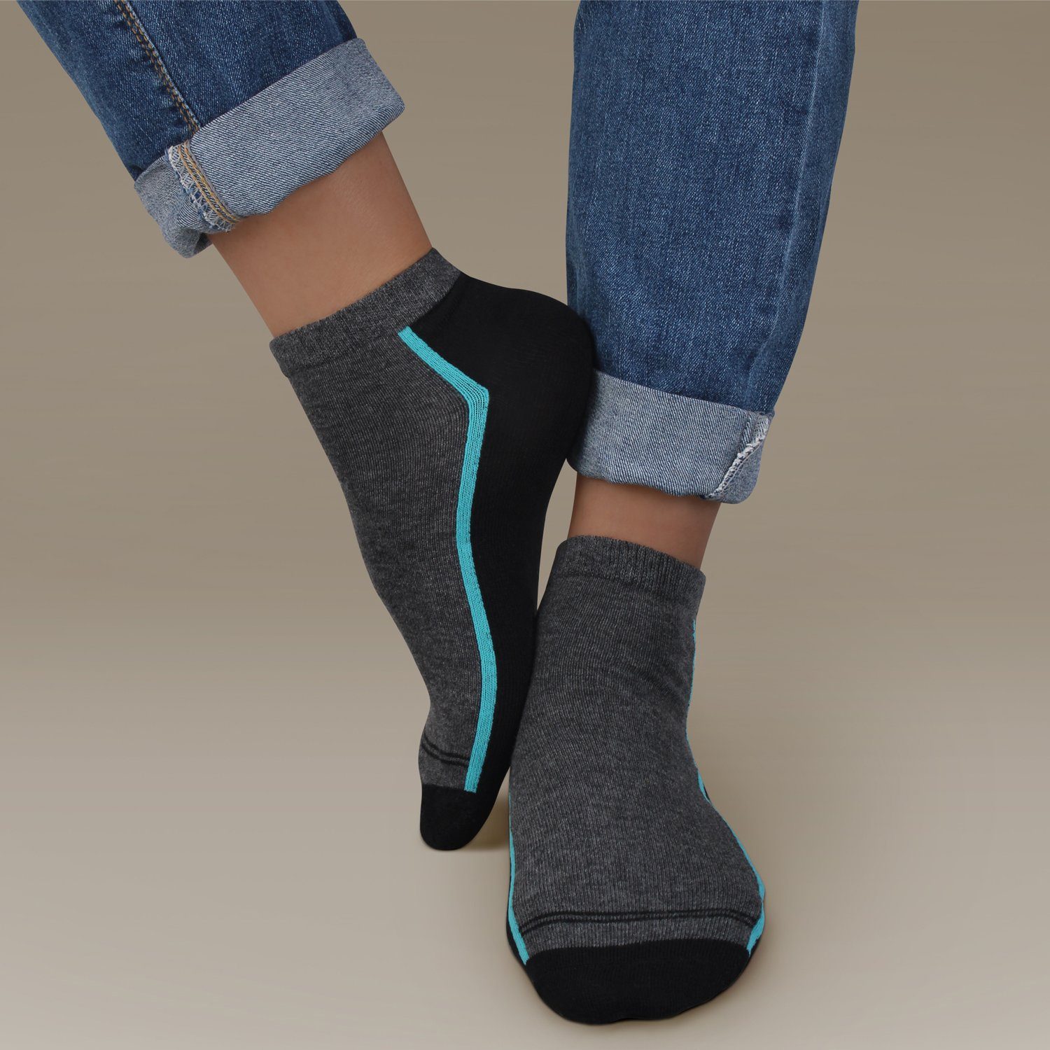 L&K Sneakersocken 92253 (12er-Pack) Herren Füßling aus Baumwolle