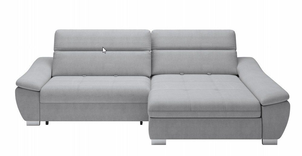 Eckcouch, Ecksofa L-Form, mane Design links Modern Bettfunktion, mit bestellbar, rechts Bettkasten Sitztiefenverstellung, oder Kopfteil- und Stylefy inklusive Relaxfunktion, Calladine, und