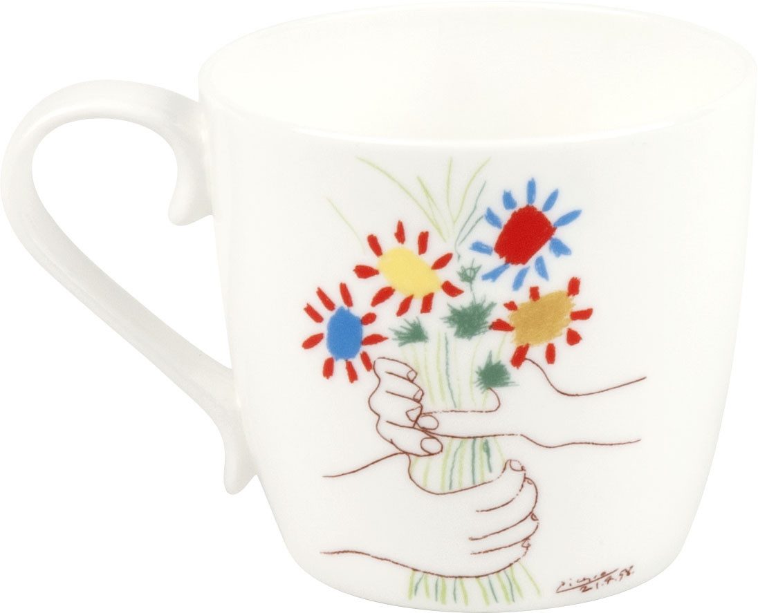 Könitz Tasse Becher Picasso - Le Bouquet de l'Amitié Porzellan 450 ml, 1-tlg., Bone China, Leichte Tasse