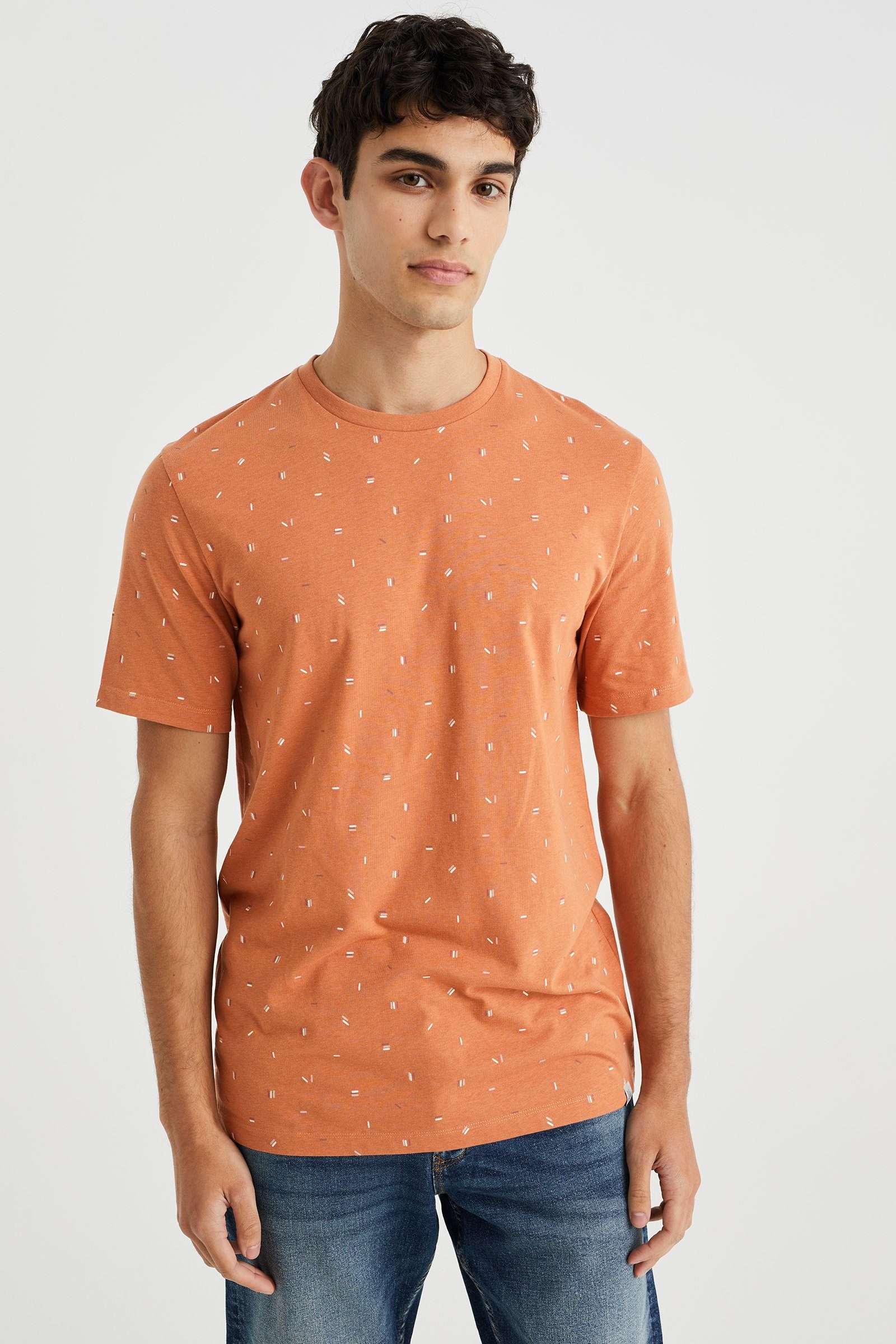 Orange T-Shirt WE Fashion (1-tlg)
