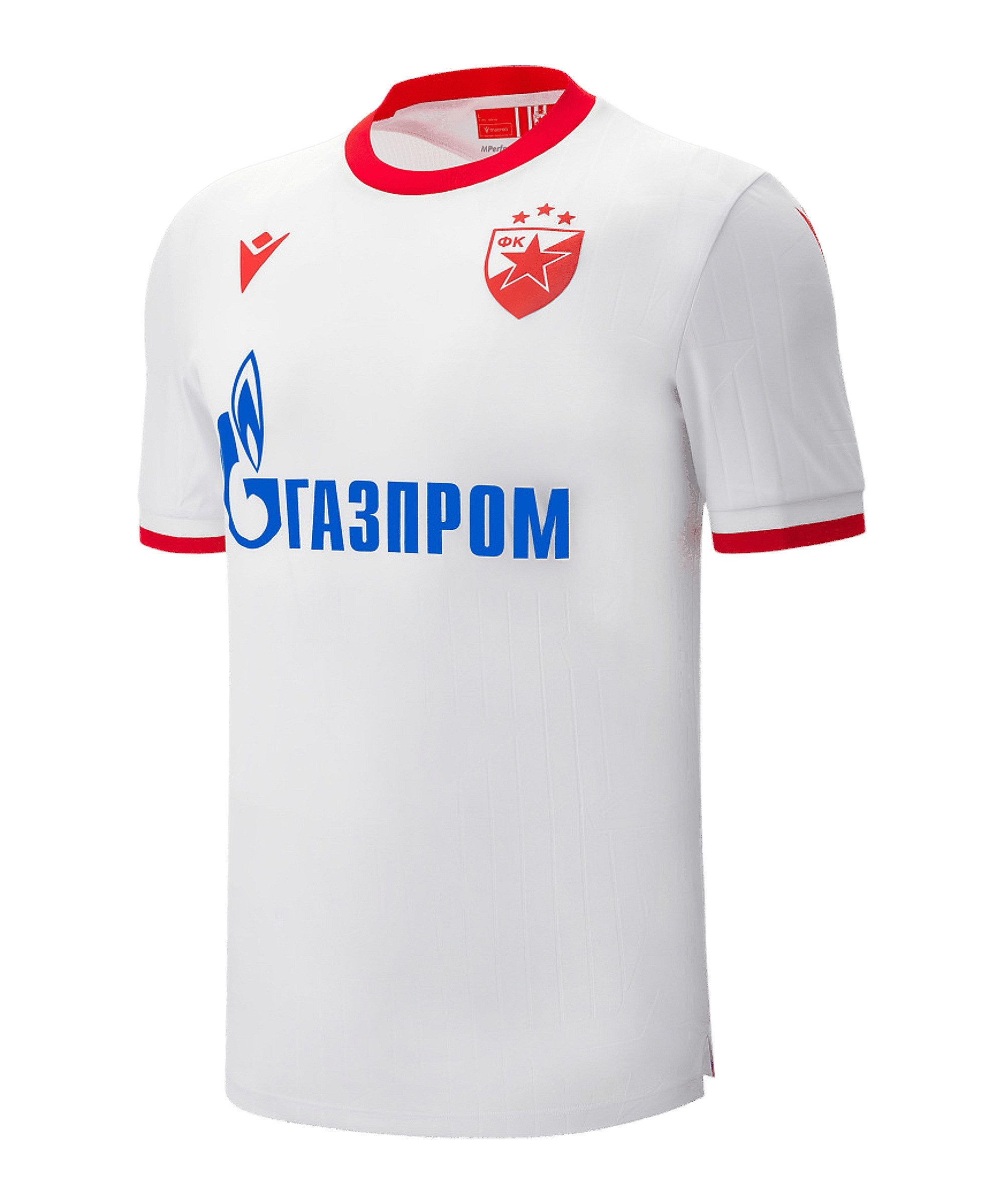 Fußballtrikot Macron er Stern Belgrad Trikot 3rd 2025/2026 Weiß