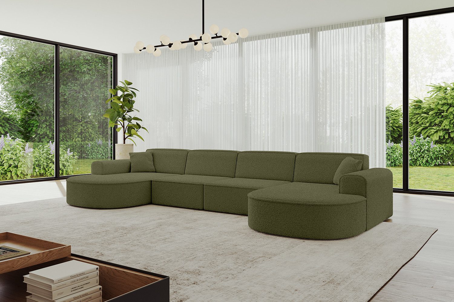ALTDECOR Wohnlandschaft MARI-U2, Sofa Praktische Bequeme Funktionsecke Couch U-Form Eckcouch, Corner Sofa U-Form Vielseitige Sofa Wohnlandschaft Wohnzimmer