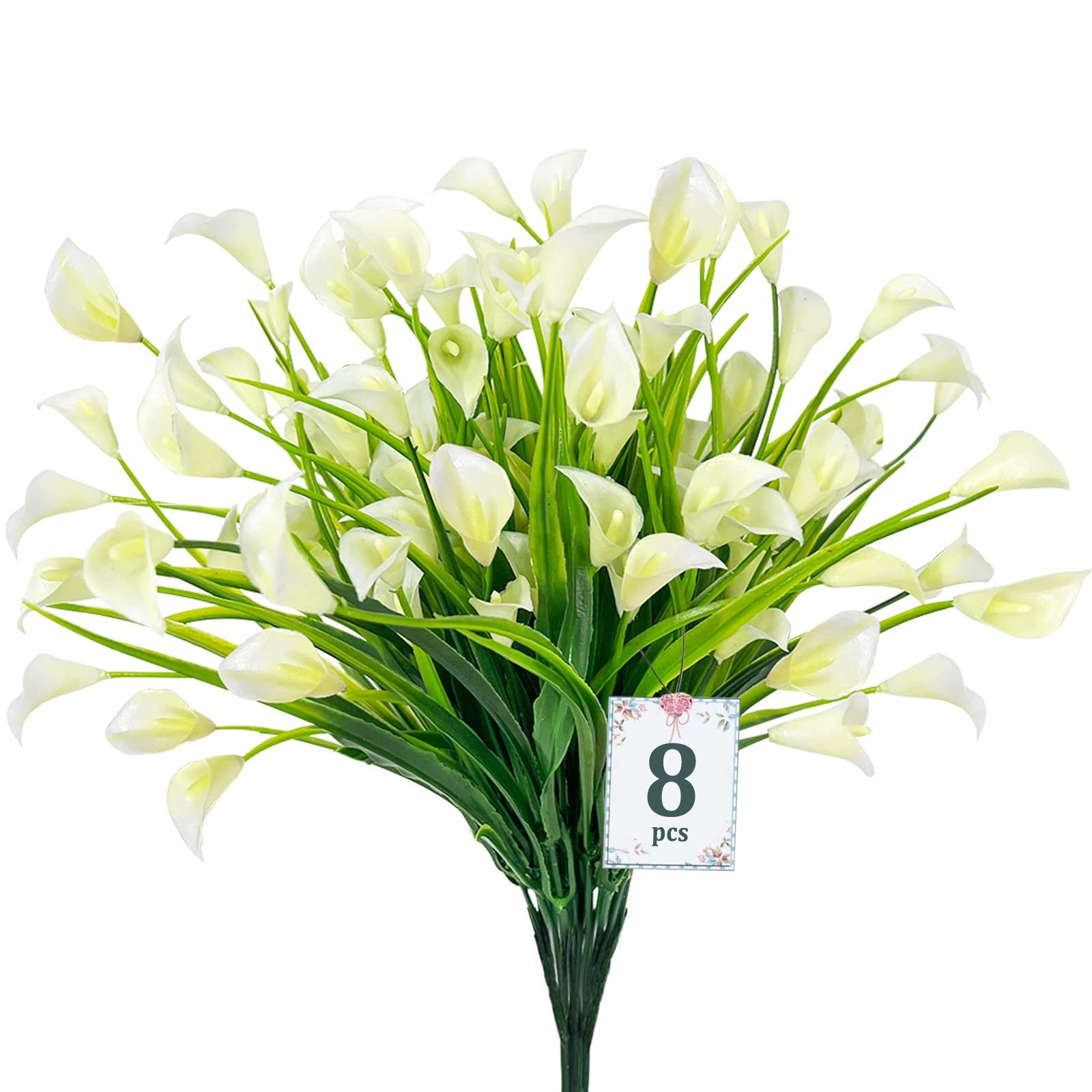 Kunstblumenstrauß 8 Stück Kunst Calla-Lilien Sträuße, günstig online kaufen