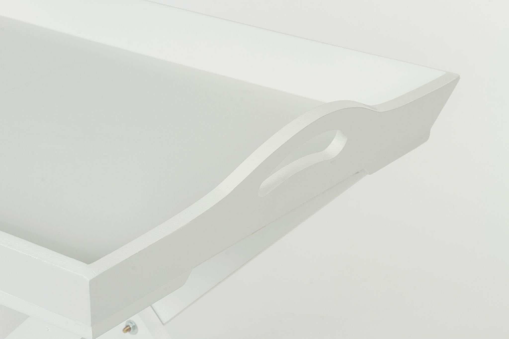 Tablett Beistelltisch: Holz weiß Tablett elbmöbel Cottage Tabletttisch weiß 57x50x41 (FALSCH), Stil Tisch cm