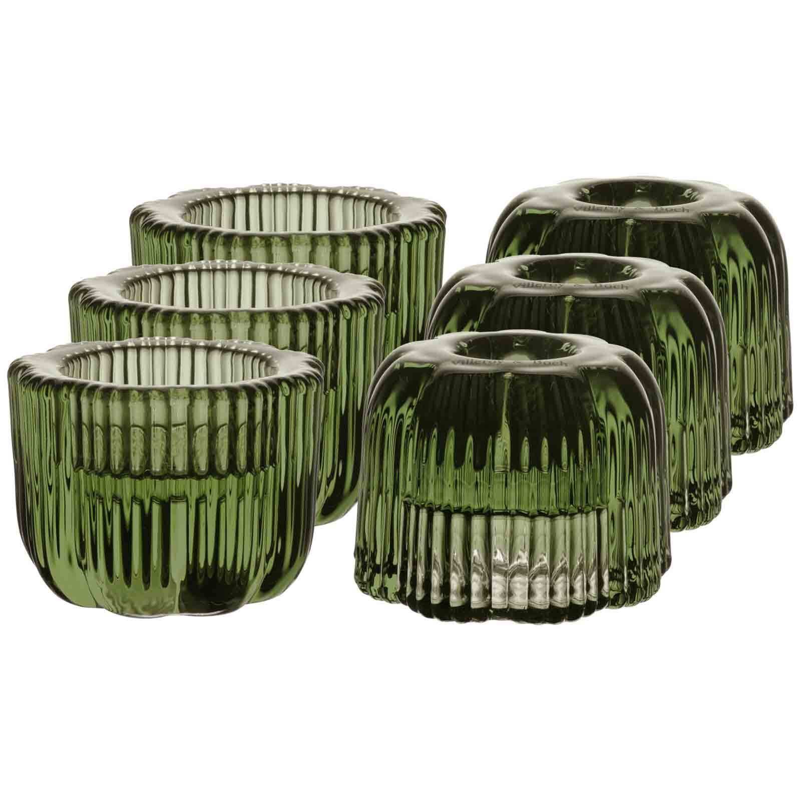 Villeroy & Boch Teelichthalter Fleur 2in1-Kerzenständer ø 6,3 cm 6er Set (6x Kerzenständer, 6 St)