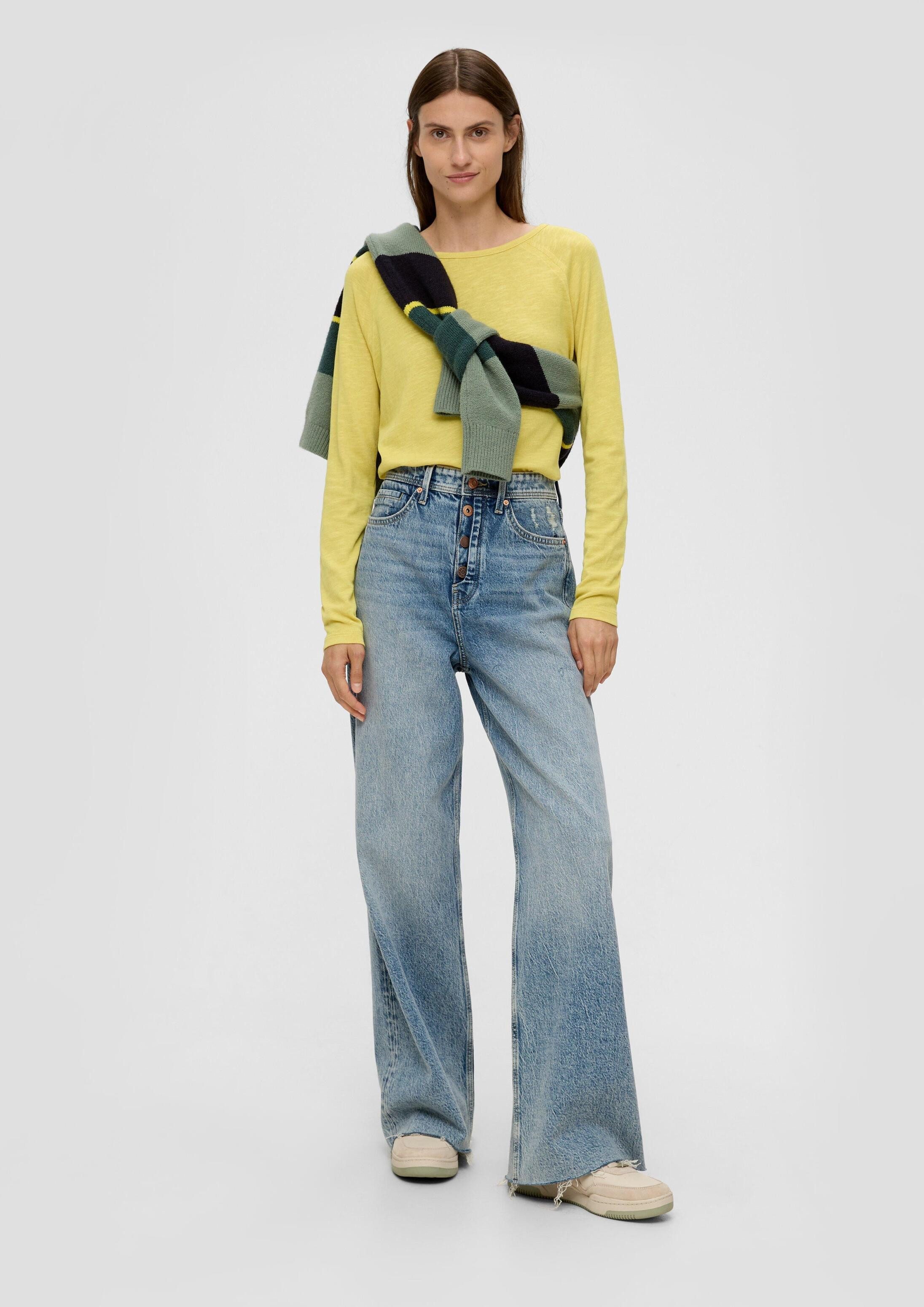 s.Oliver Langarmshirt T-Shirt Longsleeve aus Baumwollmix