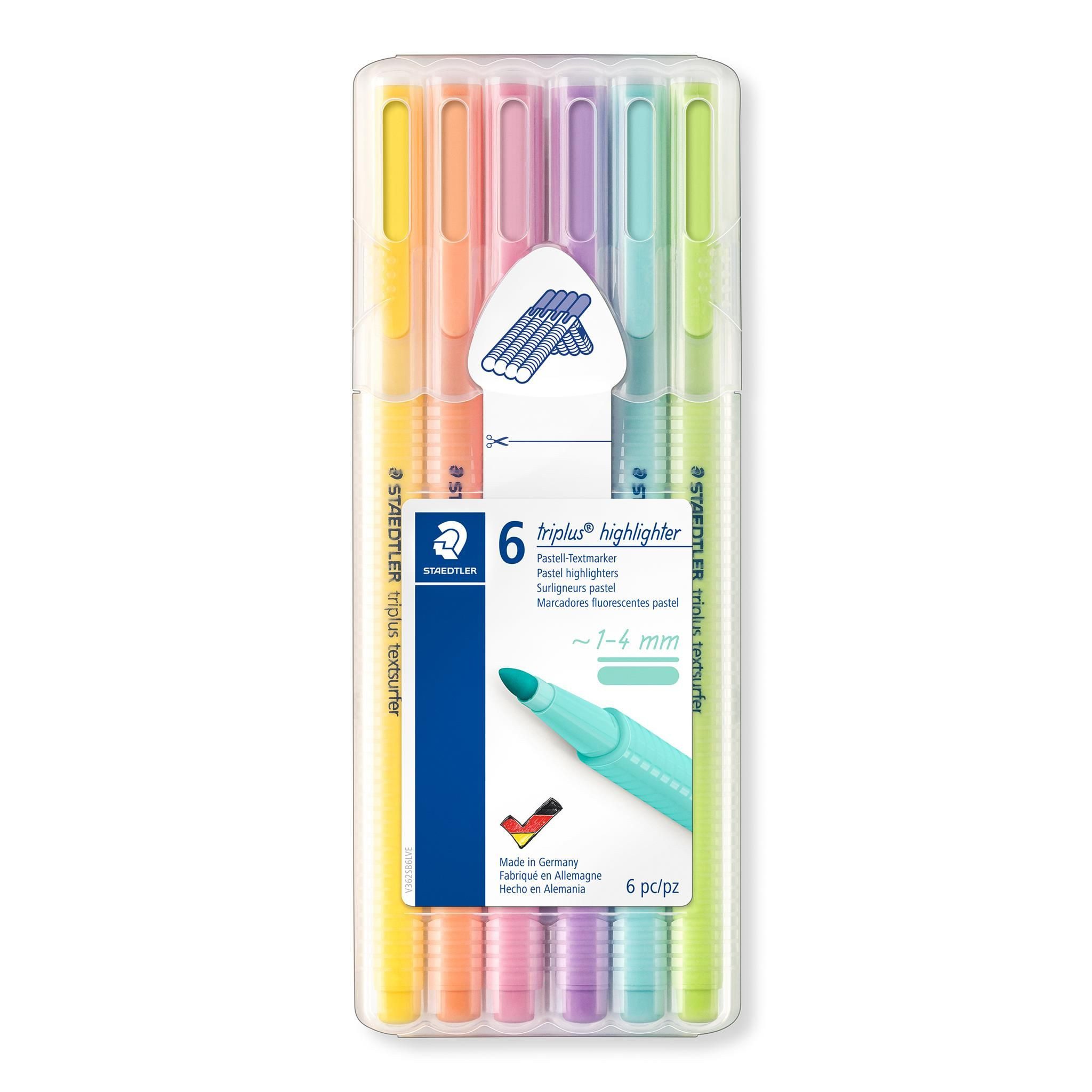 STAEDTLER Marker Staedtler Textmarker triplus pastel 6St Box