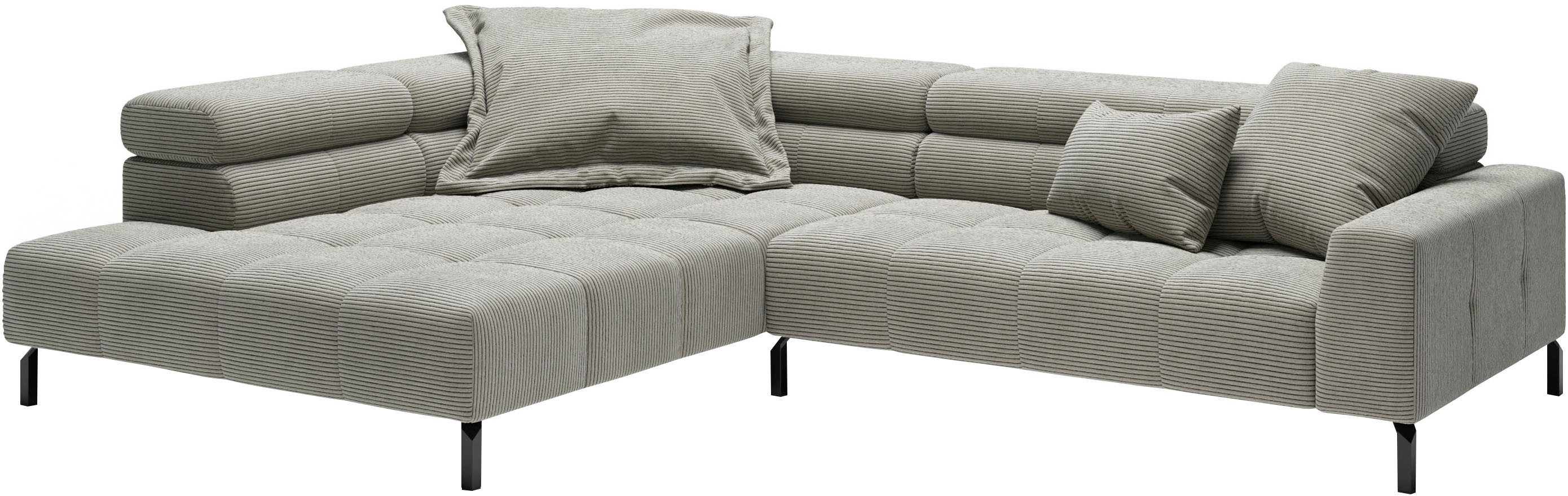 Places of Style Ecksofa "Claya, L-Form, incl. Kopfteilverstellung, Breite 3 günstig online kaufen
