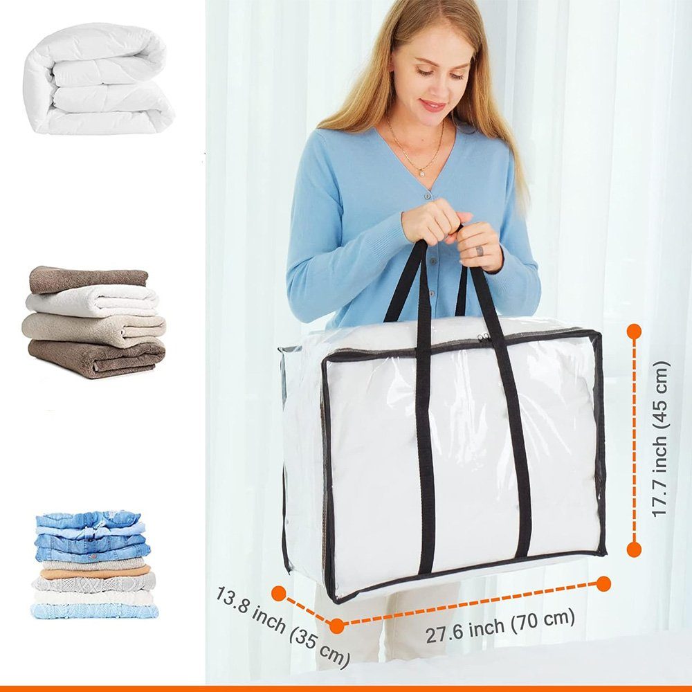 mit Kleidertaschen Pack Löschen Übergroß Aufbewahrungsbeutel FELIXLEO Unterbettkommode 3