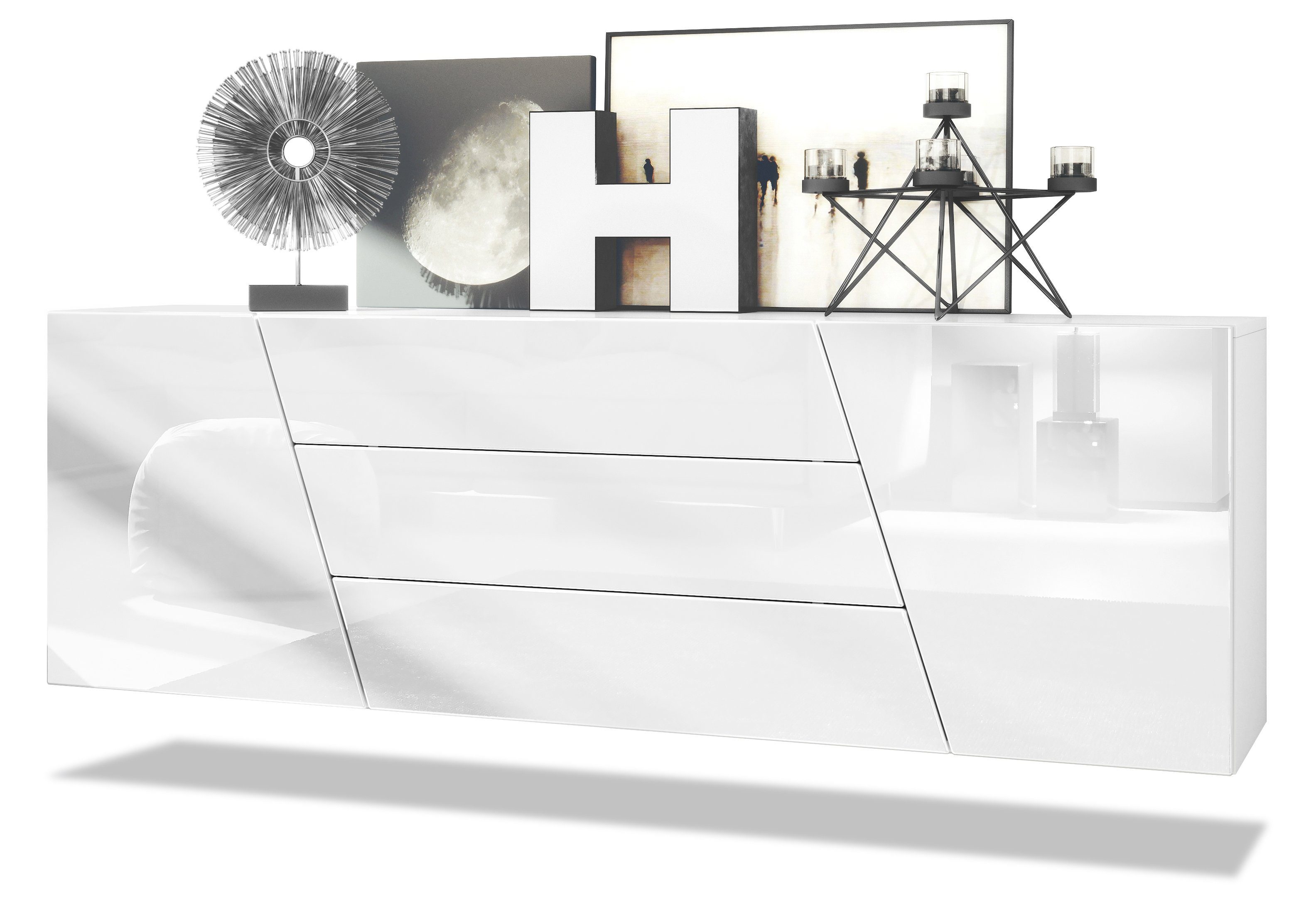 Vladon Sideboard Houston (hängende Kommode, mit 2 Türen und 3 Schubladen), günstig online kaufen