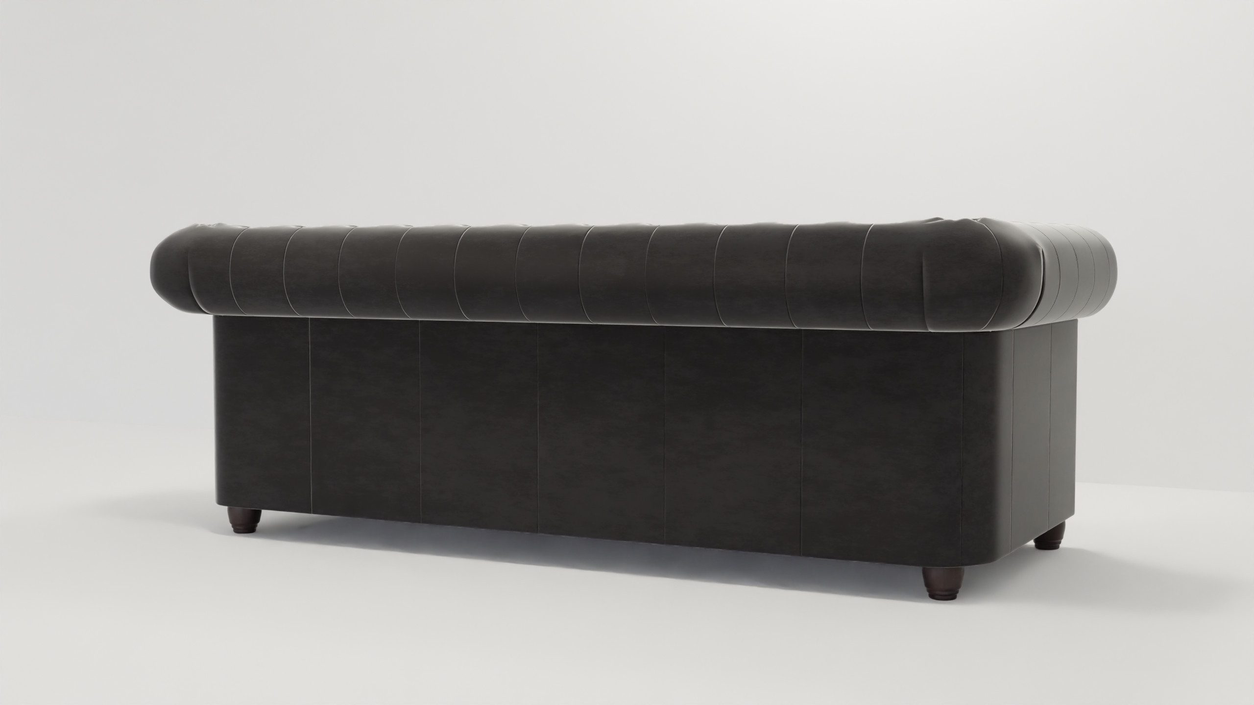 S-Style Möbel Chesterfield-Sofa Chesterfield Lena 3-Sitzer Sofa aus Samt-Stoff mit Holzfüßen, 3-Sitzer, mit Wellenfederung