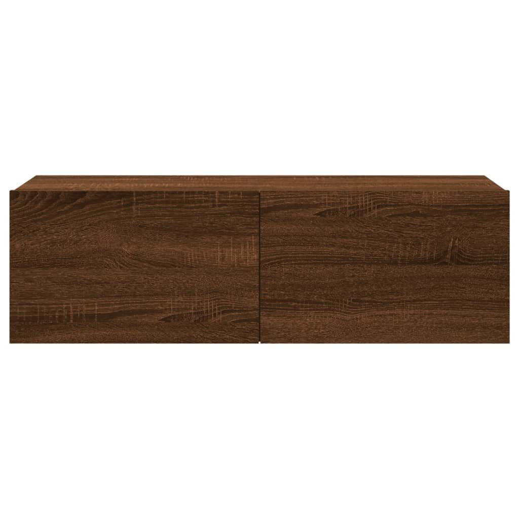 vidaXL TV-Schrank TV-Wandschrank Braun Eiche Holzwerkstoff Braune (1-St) Eiche 100x30x30 cm