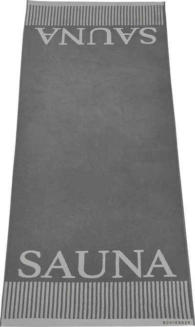 Schiesser Saunatuch Rom, Frottier (1-St), Sauna-Aufschrift