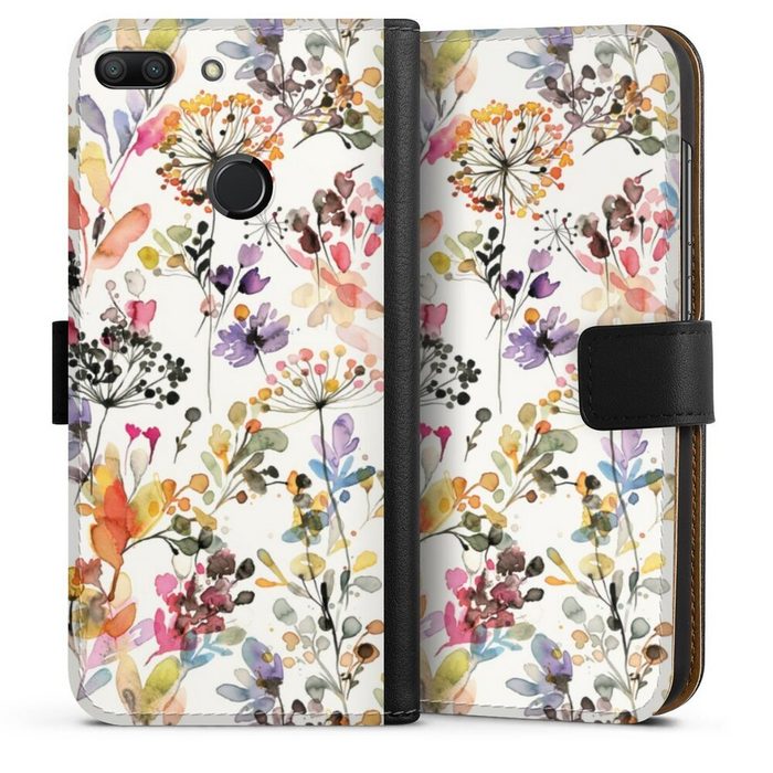DeinDesign Handyhülle Blume Muster Pastell Wild Grasses Huawei Honor 9 Lite Hülle Handy Flip Case Wallet Cover
