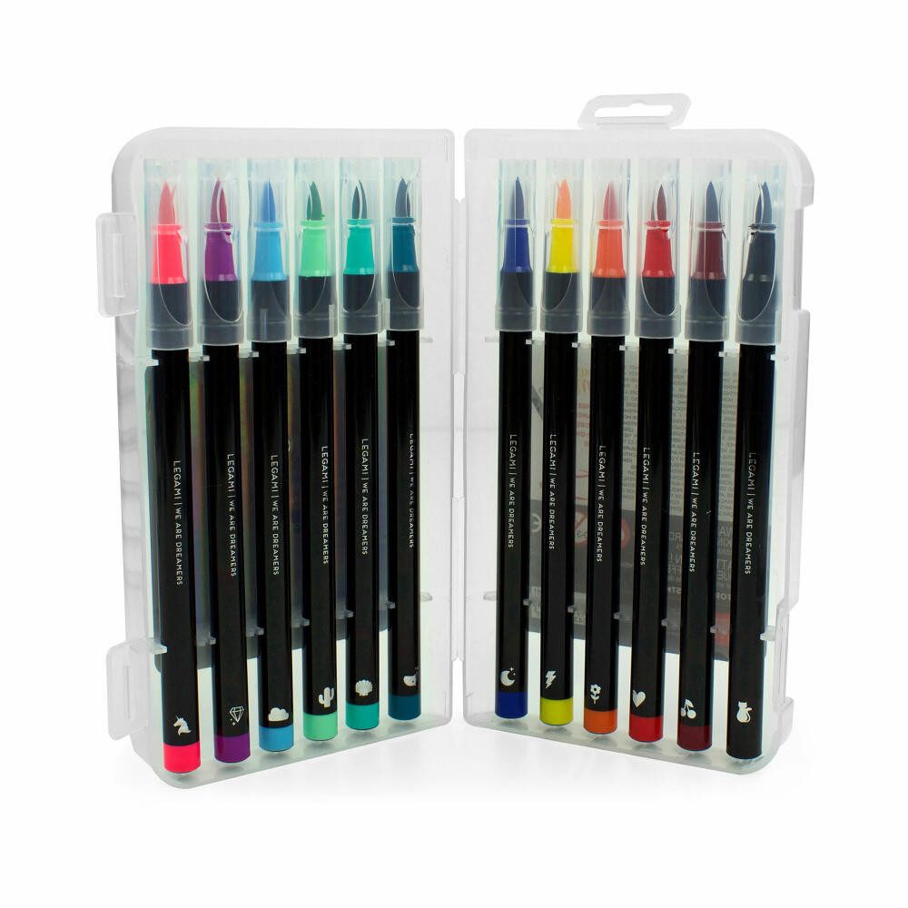 Legami Filzstift Brush Markers Bright Colours 12-tlg.