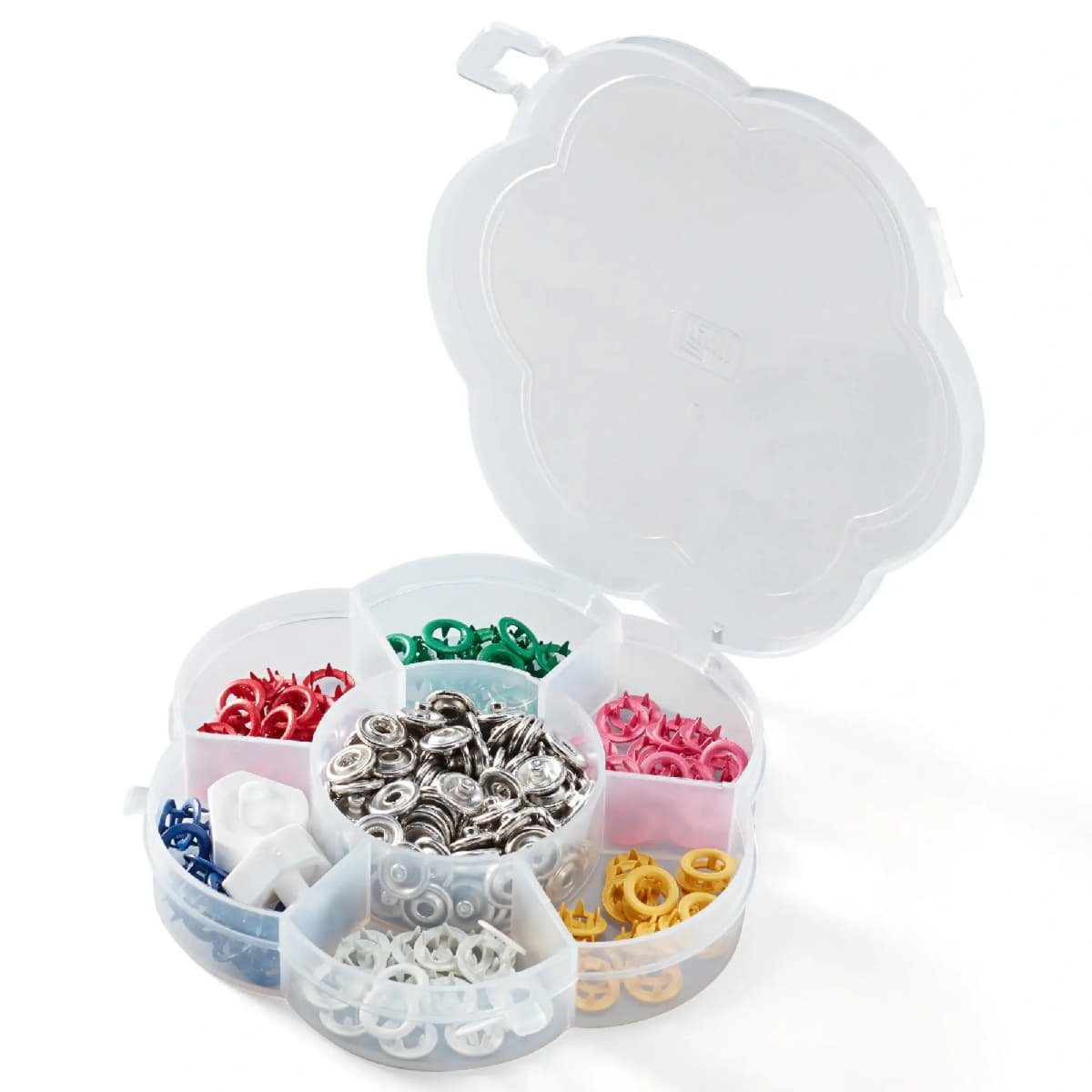 Prym Kreativset Prym Love Set Druckknöpfe Jersey, 8mm, in 6 Farben, (embroidery kit by Marussia)