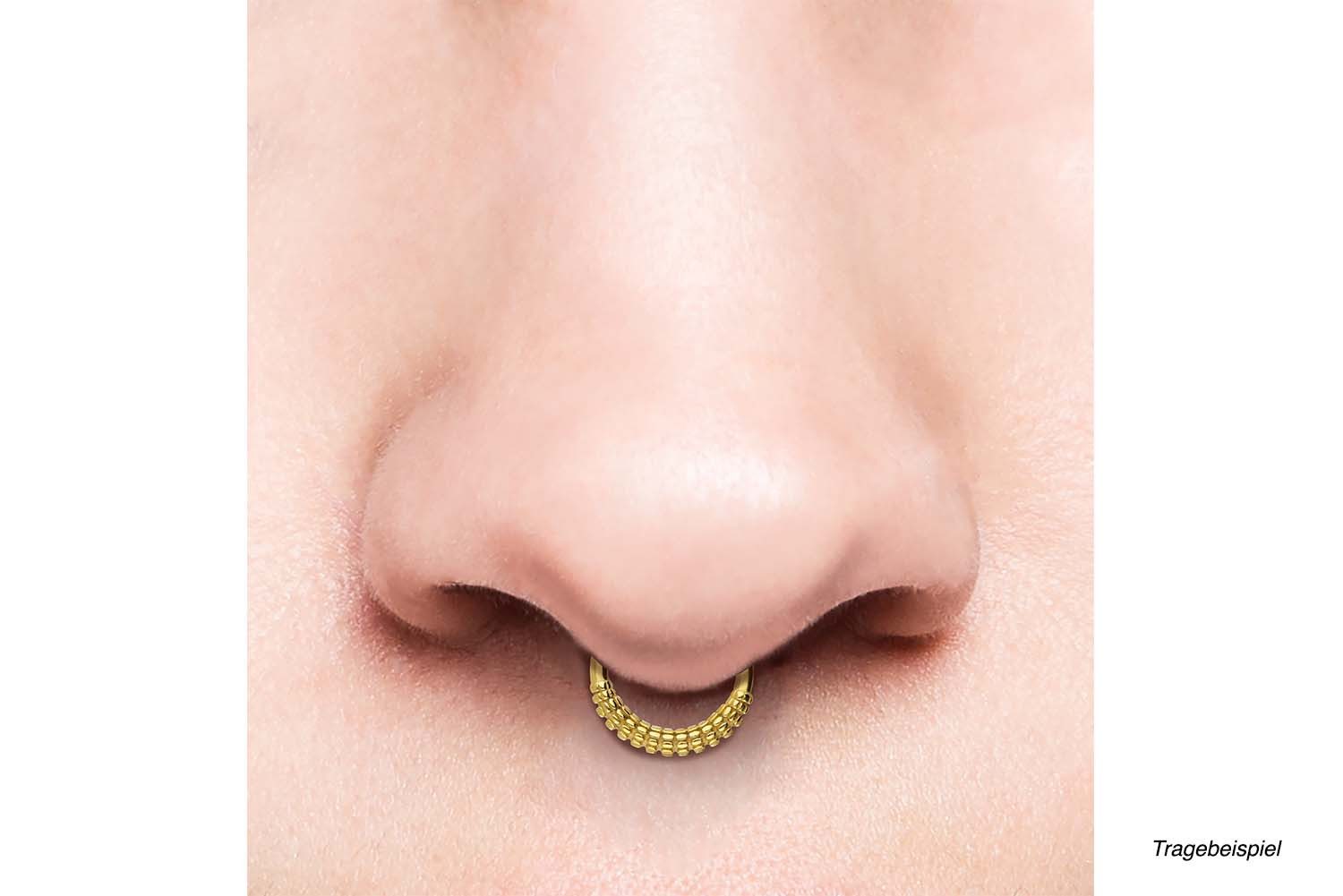PIERCINGLINE Nasenpiercing Chirurgenstahl Segmentring Clicker KOLBEN-DESIGN günstig online kaufen