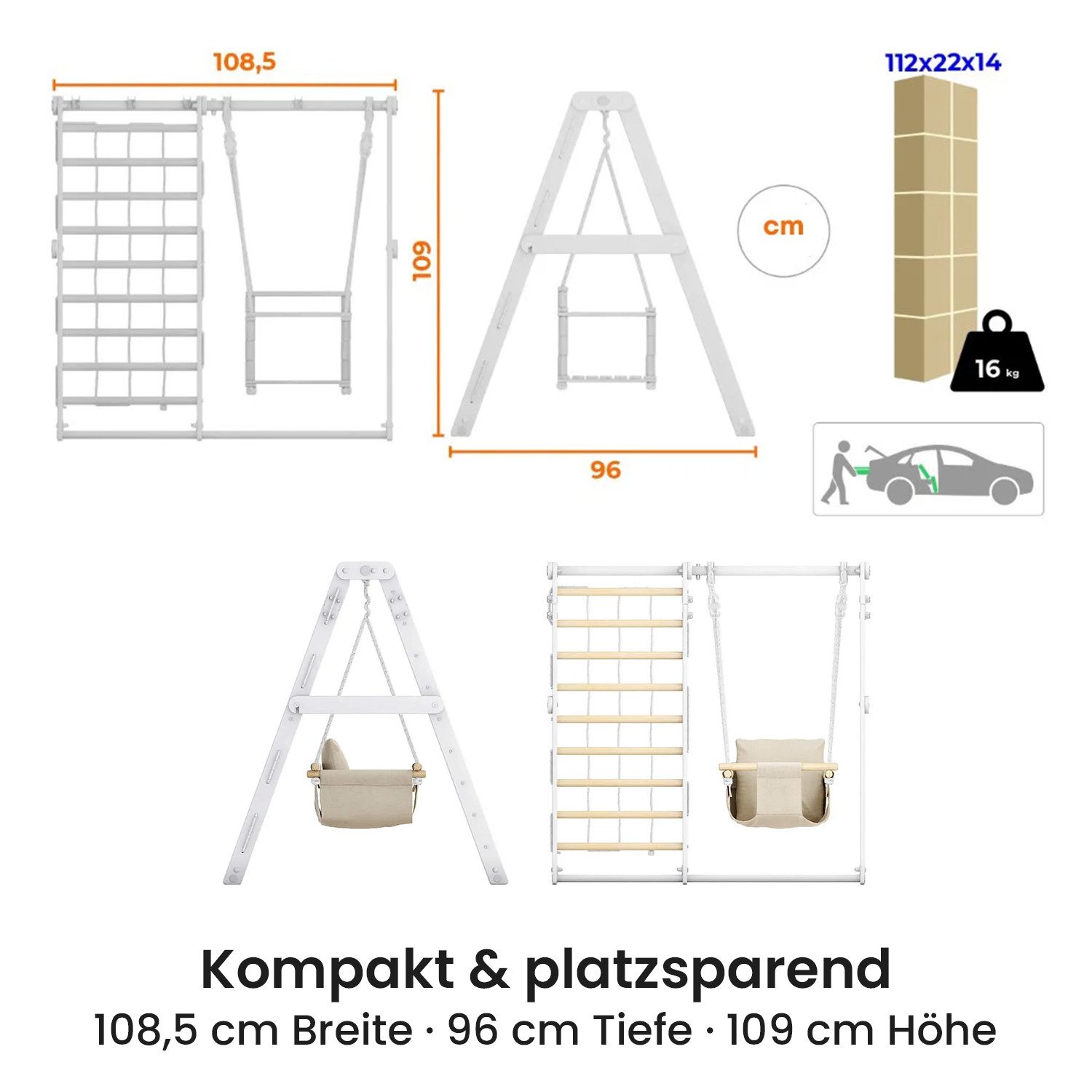 Jeflex Klettergerüst Klettergerüst KidsMaxx K1 Eco